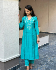 Bright Blue Muslin Co-Ords