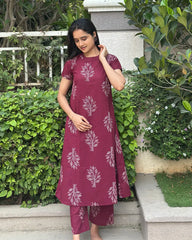 Purple Cotton Co-ord Sets