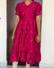 Pink Rawsilk Gown