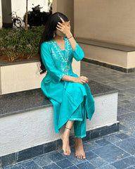 Bright Blue Muslin Co-Ords