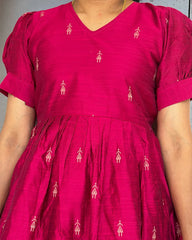 Pink Rawsilk Gown