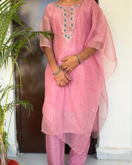 Light Pink Shimmer kurta set