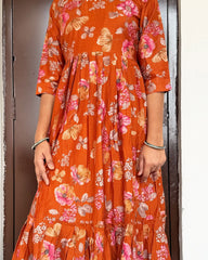 Rust Orange Vatican Gown