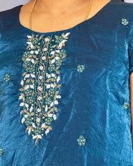 Dark Blue Spacesilk Kurti