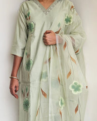 Pista Green Printed Trio