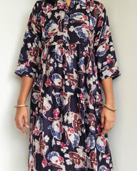Midnight comfort maternity dress