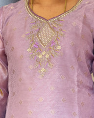 Banarasi Tissue Lavender Set