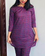 Purple Cotton Co-ord set