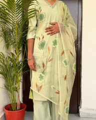 Pista Green Printed Trio