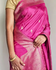 Light Purple Munga Silk Saree
