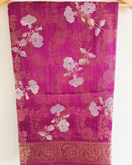 Dola Silk With Flower Motifs