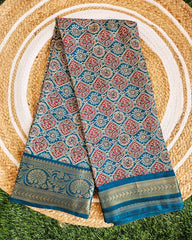 Ajrakh Dola Silk