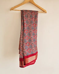 Ajrakh Dola Silk