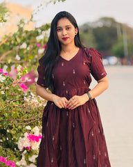 Brown Rawsilk Gown