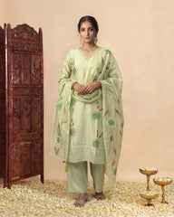 Pista Green Printed Trio