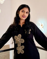 Black Cotton Co-ord Set