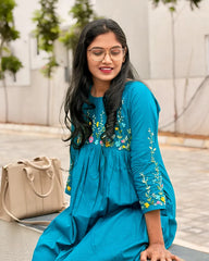 Blue Cotton Gown