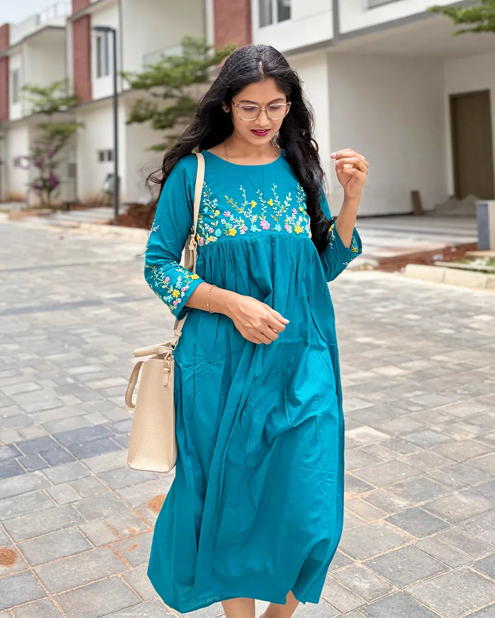Blue Cotton Gown