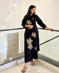 Black Cotton Co-ord Set