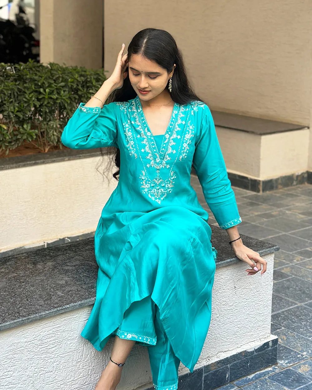 Bright Blue Muslin Co-Ords