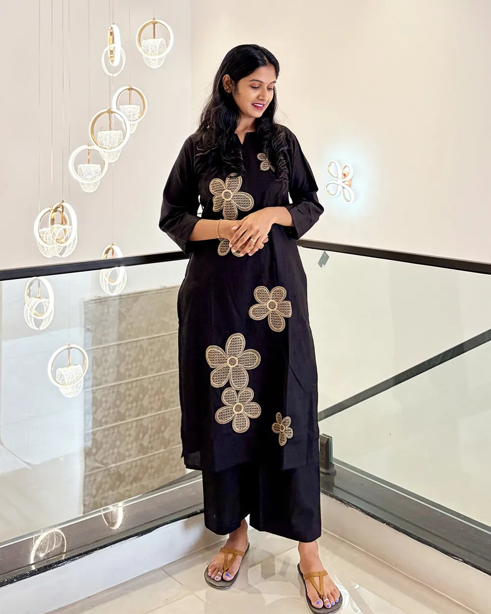 Black Cotton Co-ord Set