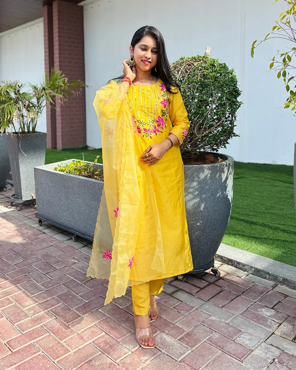 Radiant Yellow Muslin Set