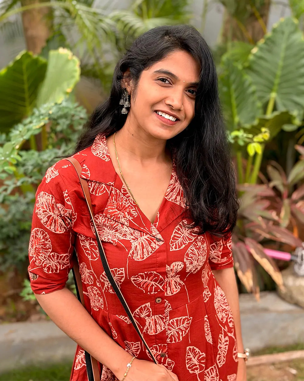 Rust Orange Muslin Gown