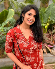 Rust Orange Muslin Gown