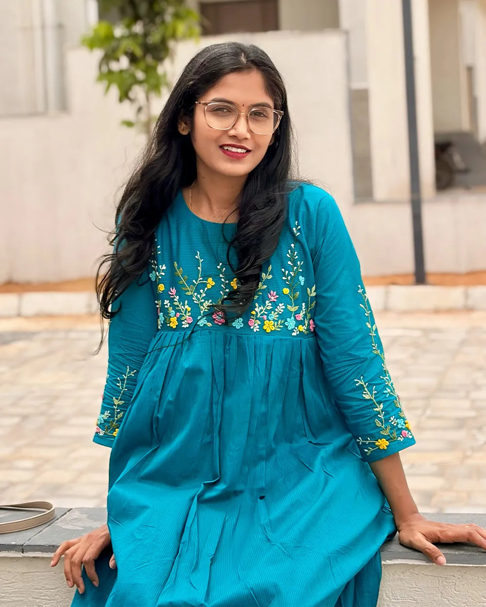 Blue Cotton Gown