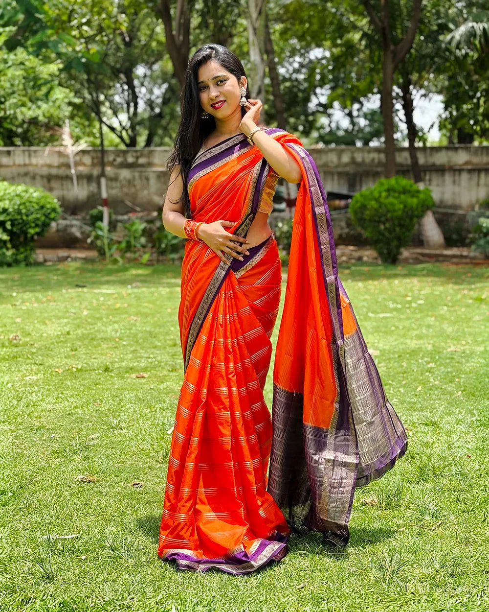 Semi Mysore Crepe Saree