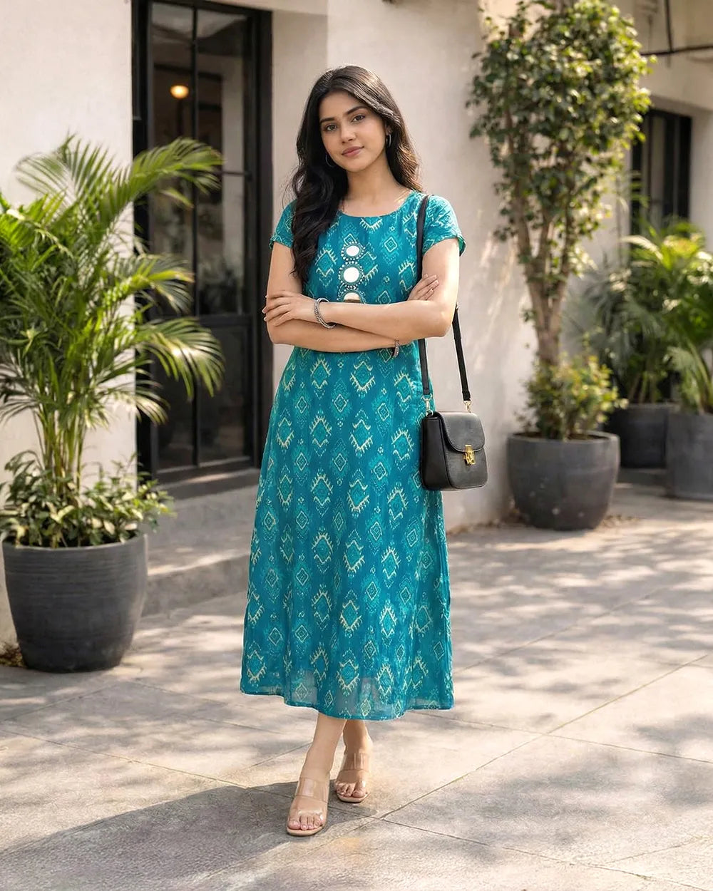 Blue vatican A-line Co-Ord Set