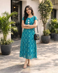 Blue vatican A-line Co-Ord Set