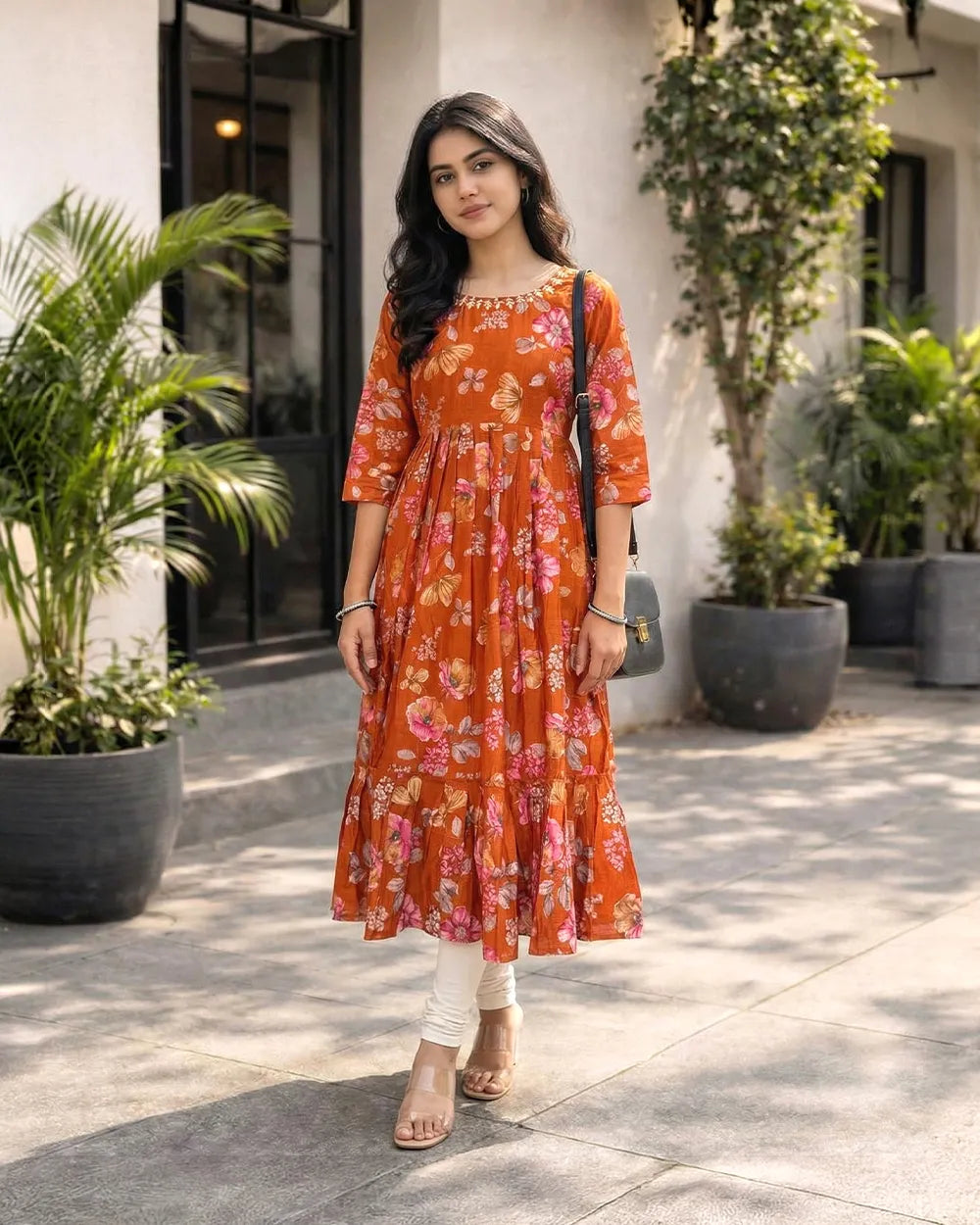 Rust Orange Vatican Gown