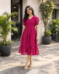 Pink Rawsilk Gown