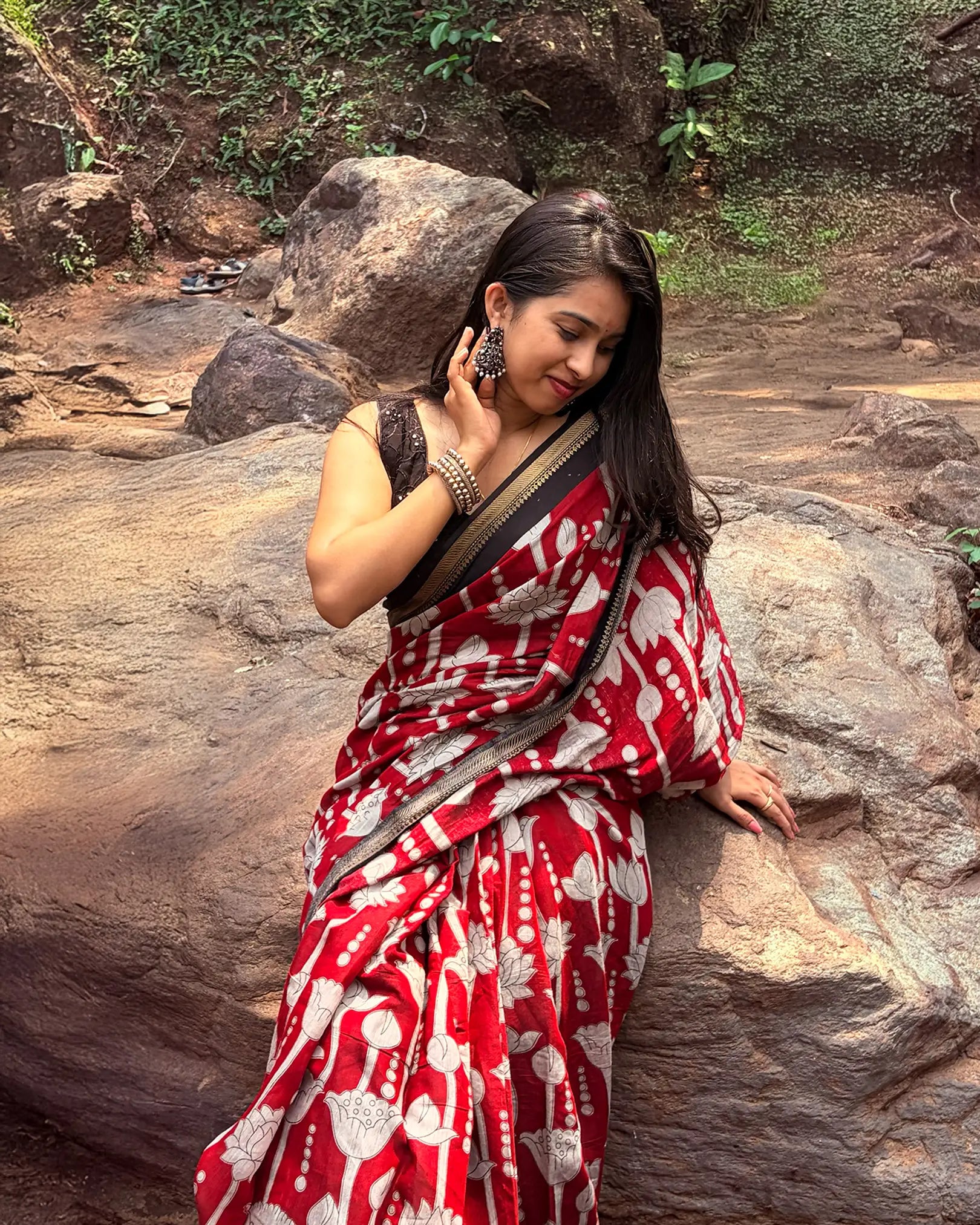 Maheshwari Silk Sarees with Flowers