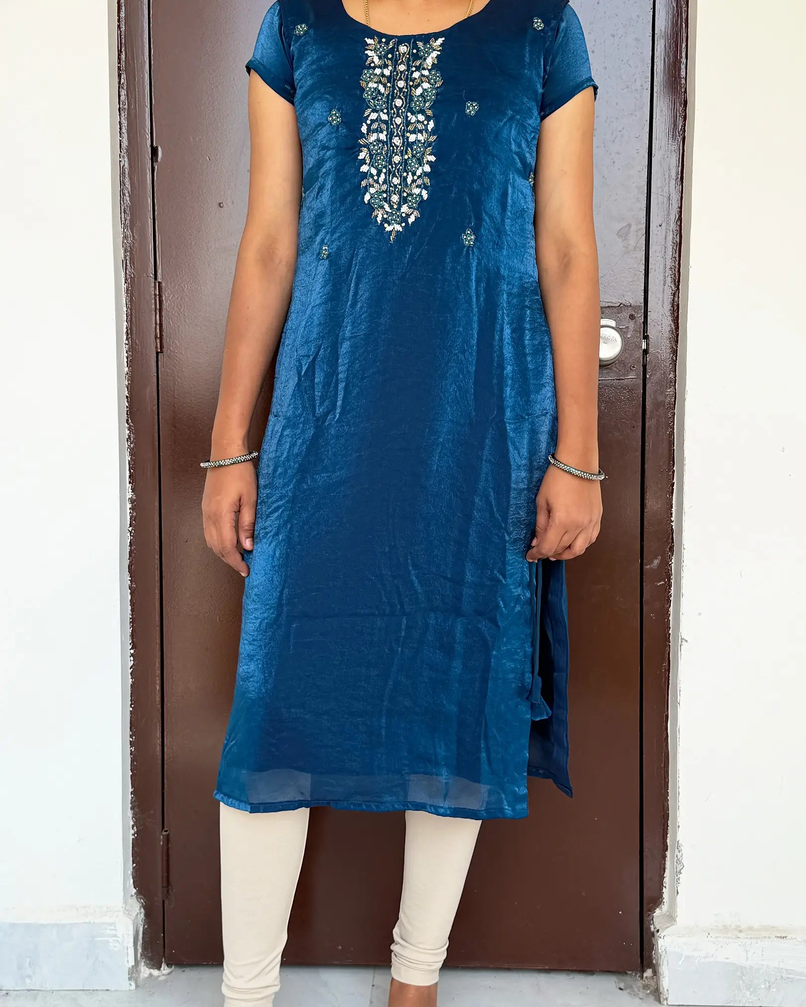 Dark Blue Spacesilk Kurti