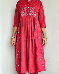 Maroon Flow Anarkali