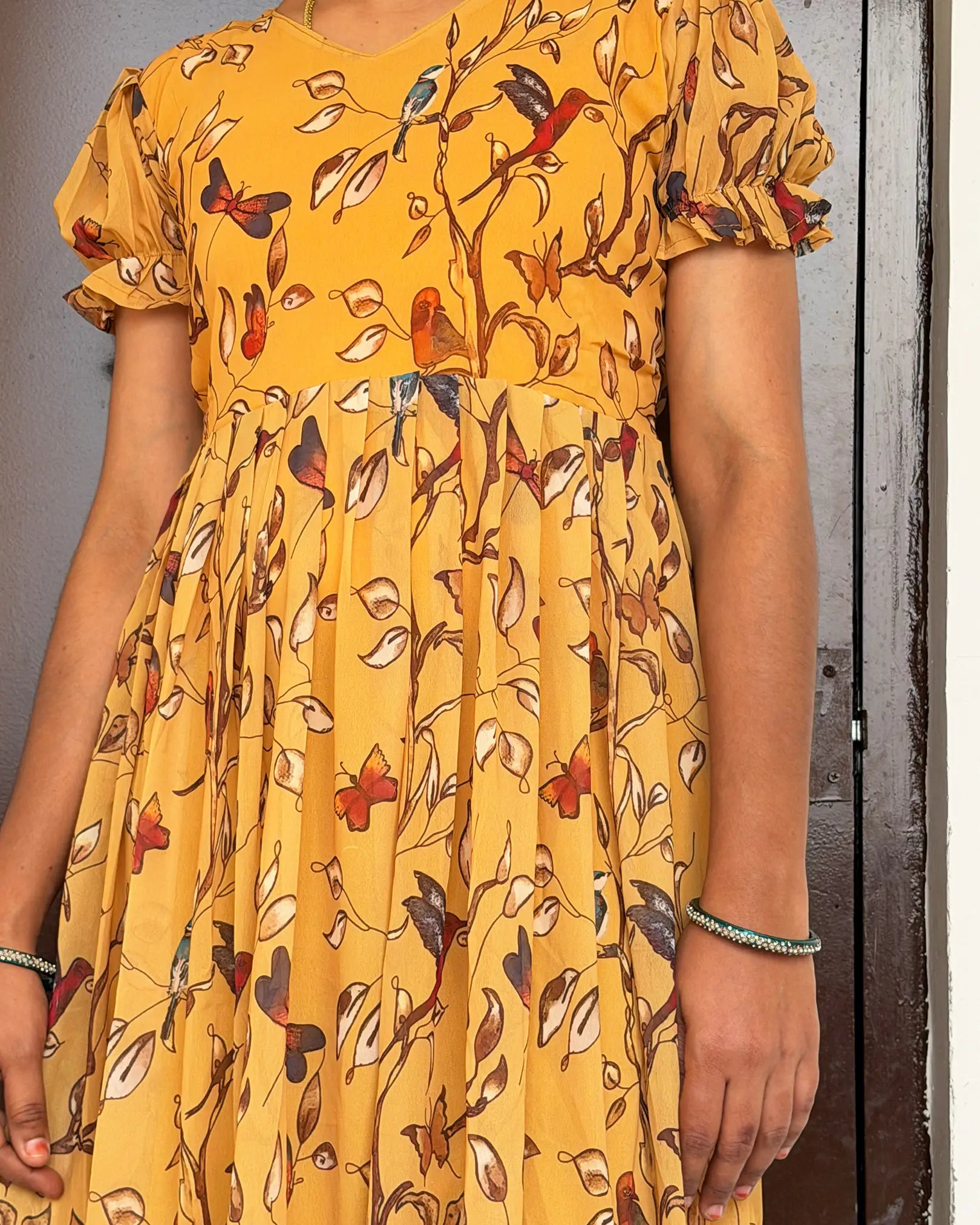 Sunshine Flow Georgette Frock Dress