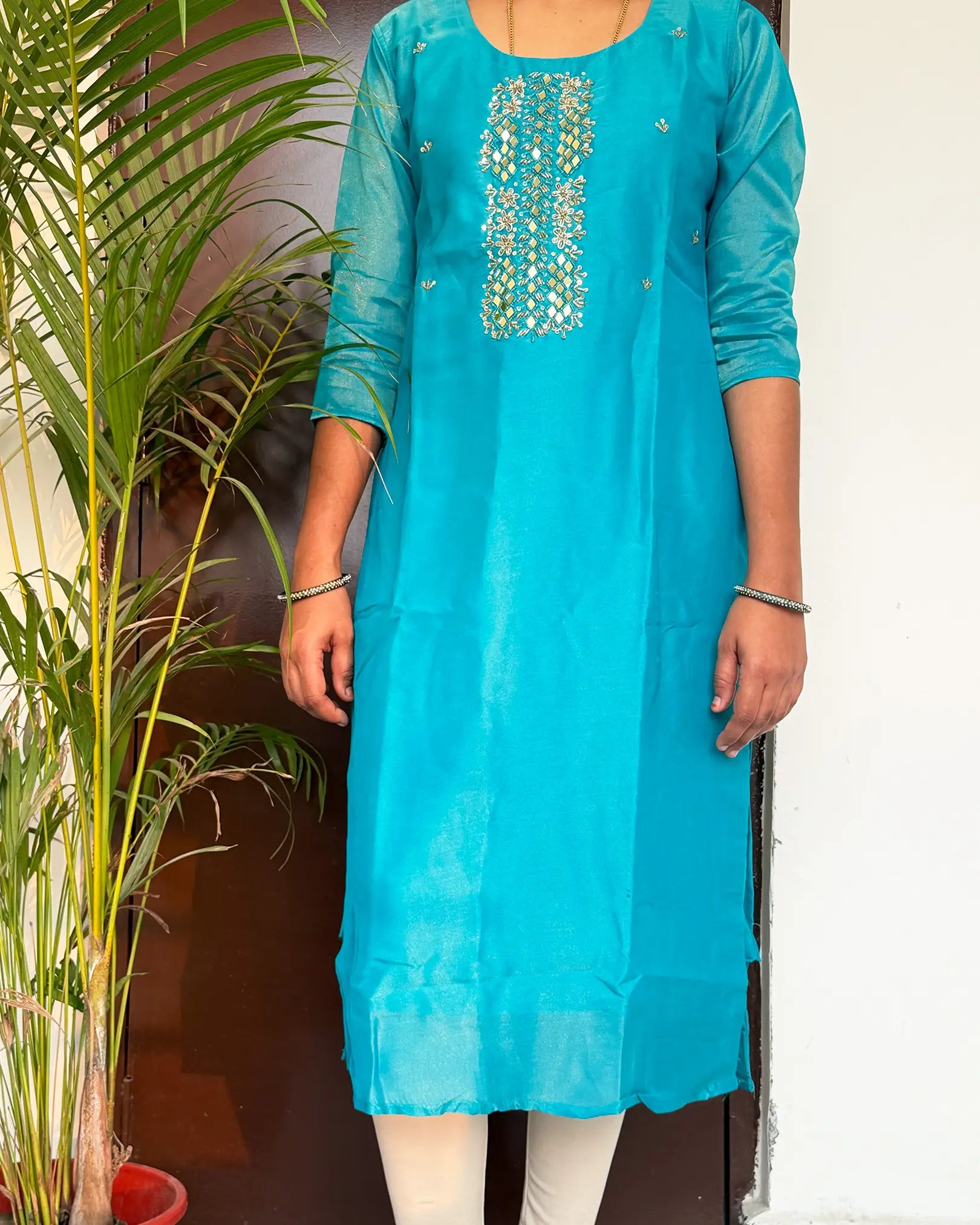 Blue Shimmer Kurti