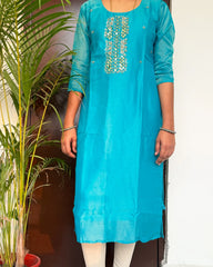 Blue Shimmer Kurti