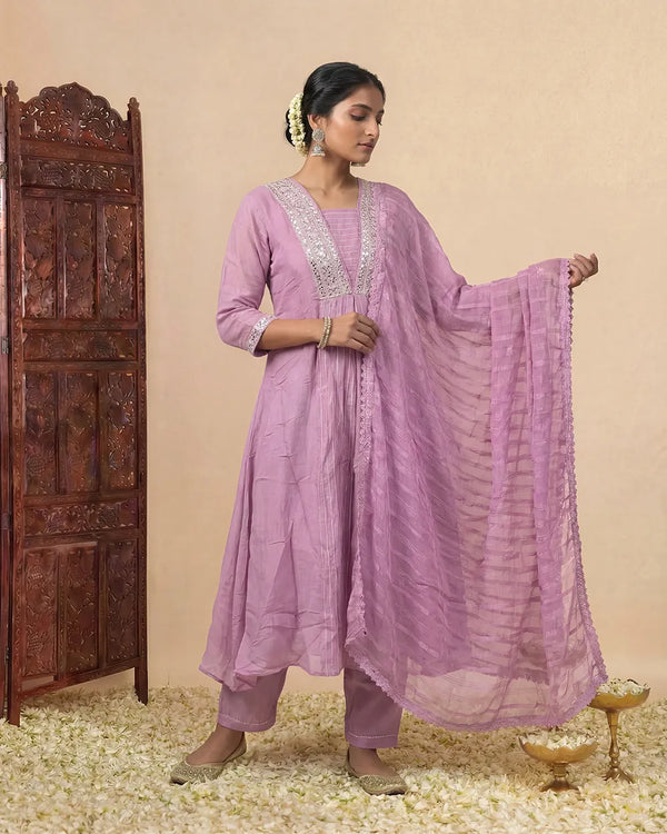 Blush Silk Flow Anarkali