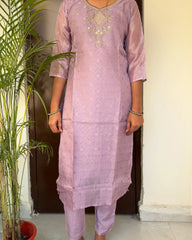 Banarasi Tissue Lavender Set