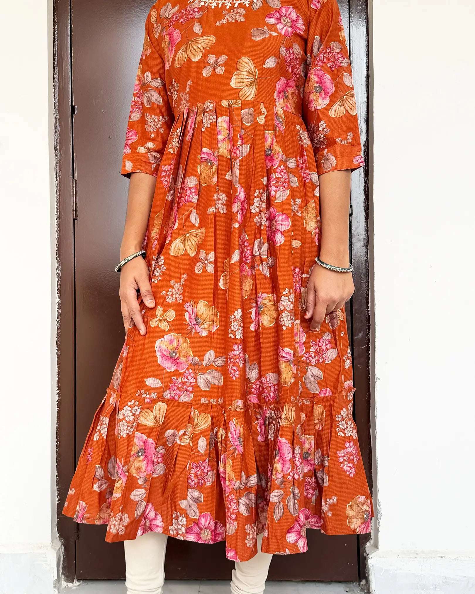 Rust Orange Vatican Gown