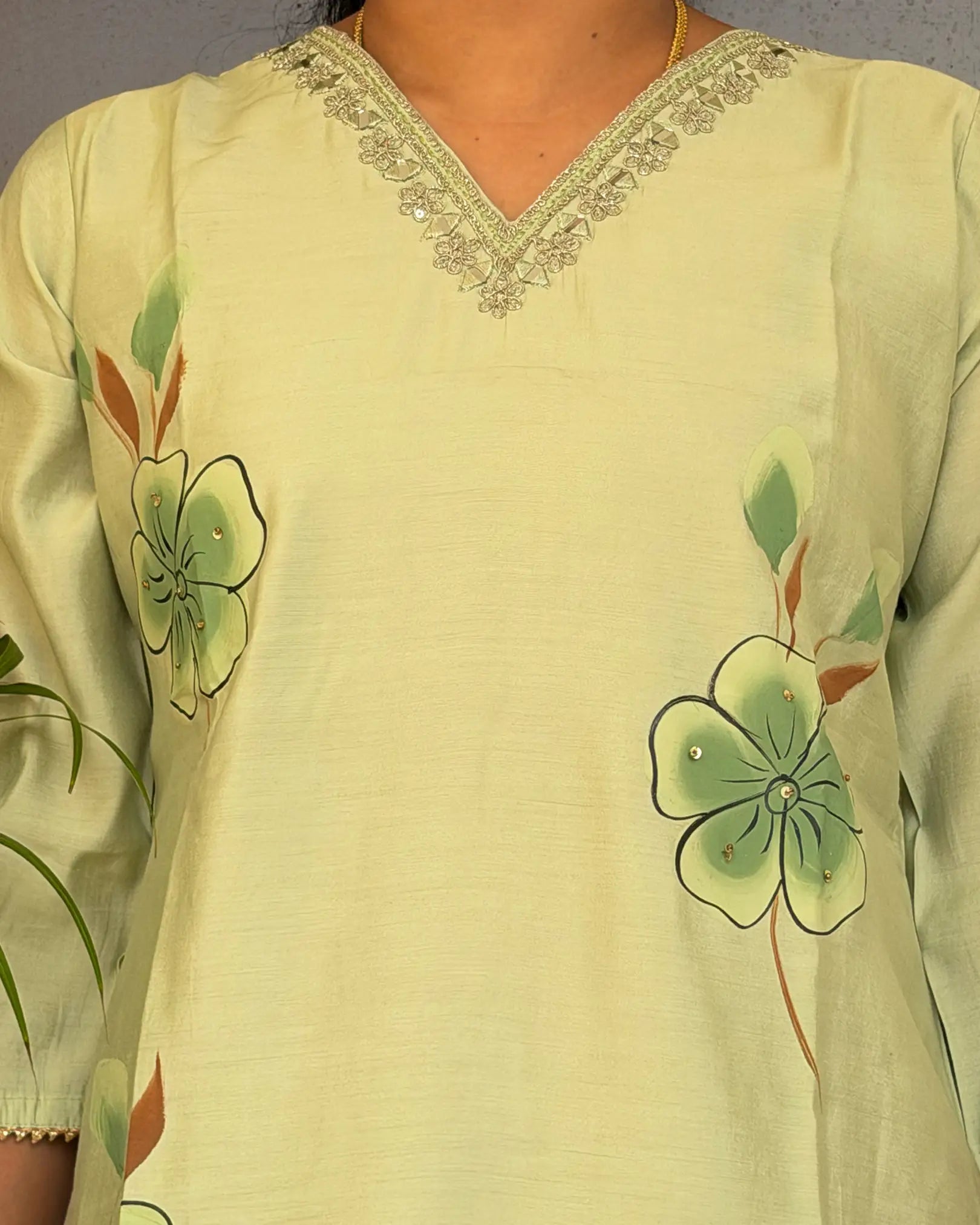 Pista Green Printed Trio