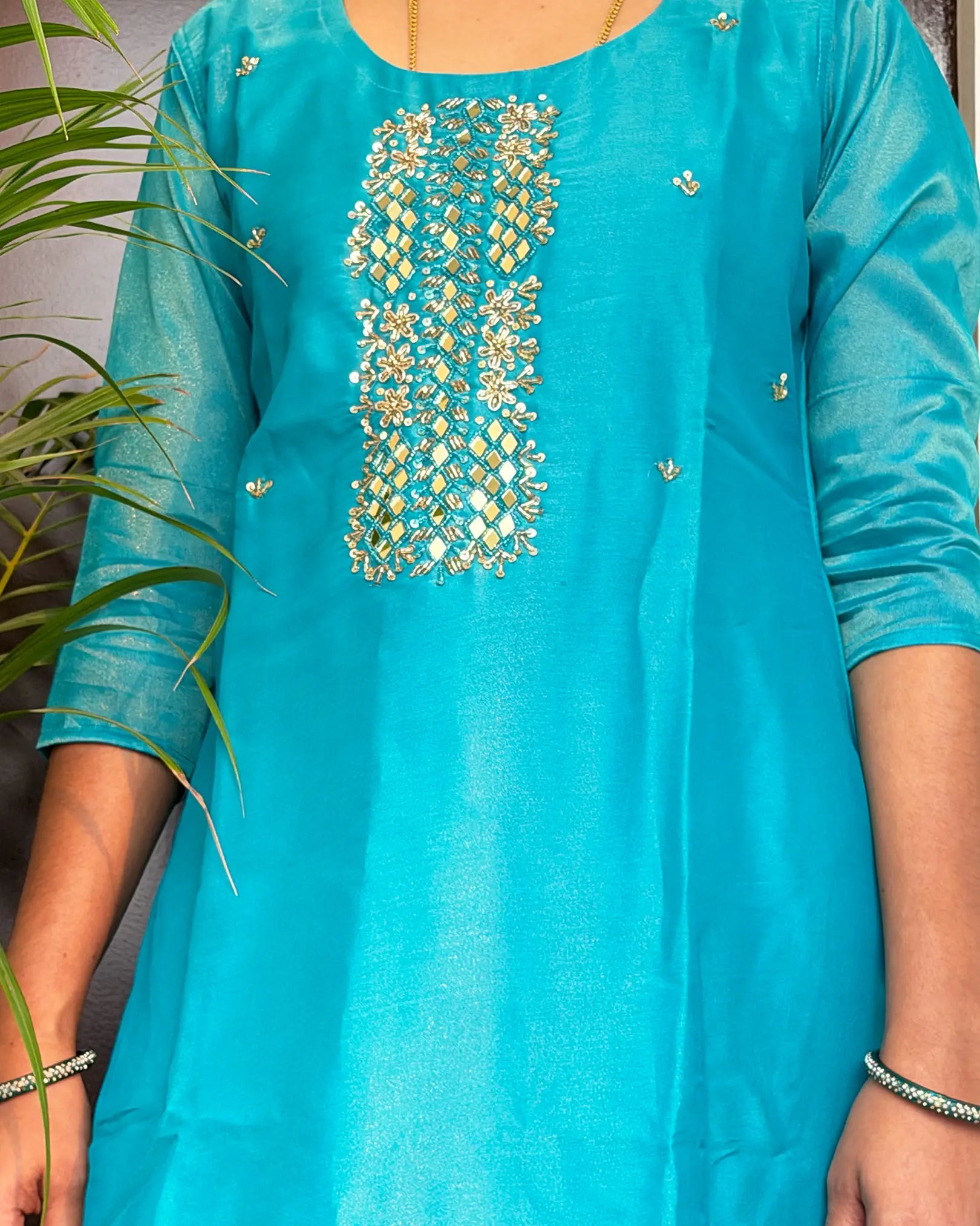 Blue Shimmer Kurti