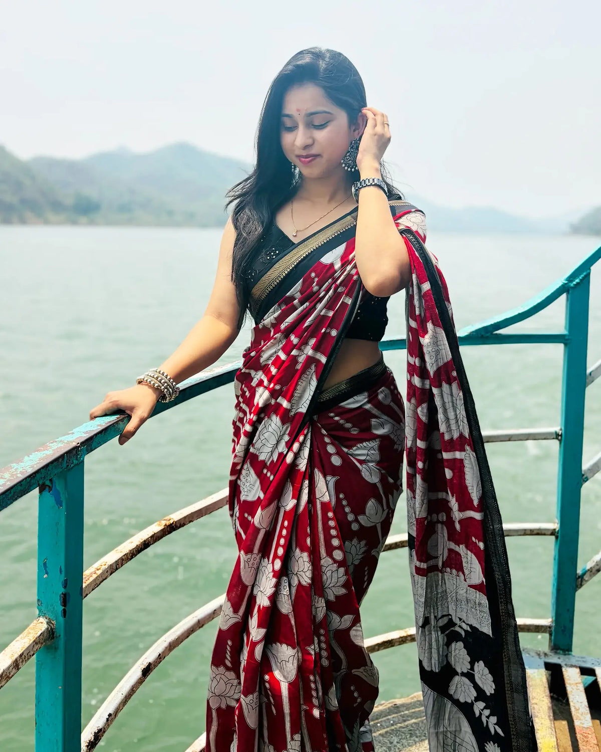 Maheshwari Silk Sarees with Flowers