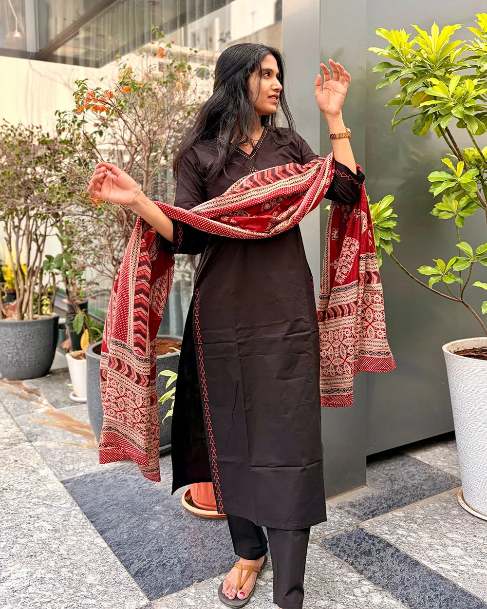 Dhabu Cotton Kurti Set