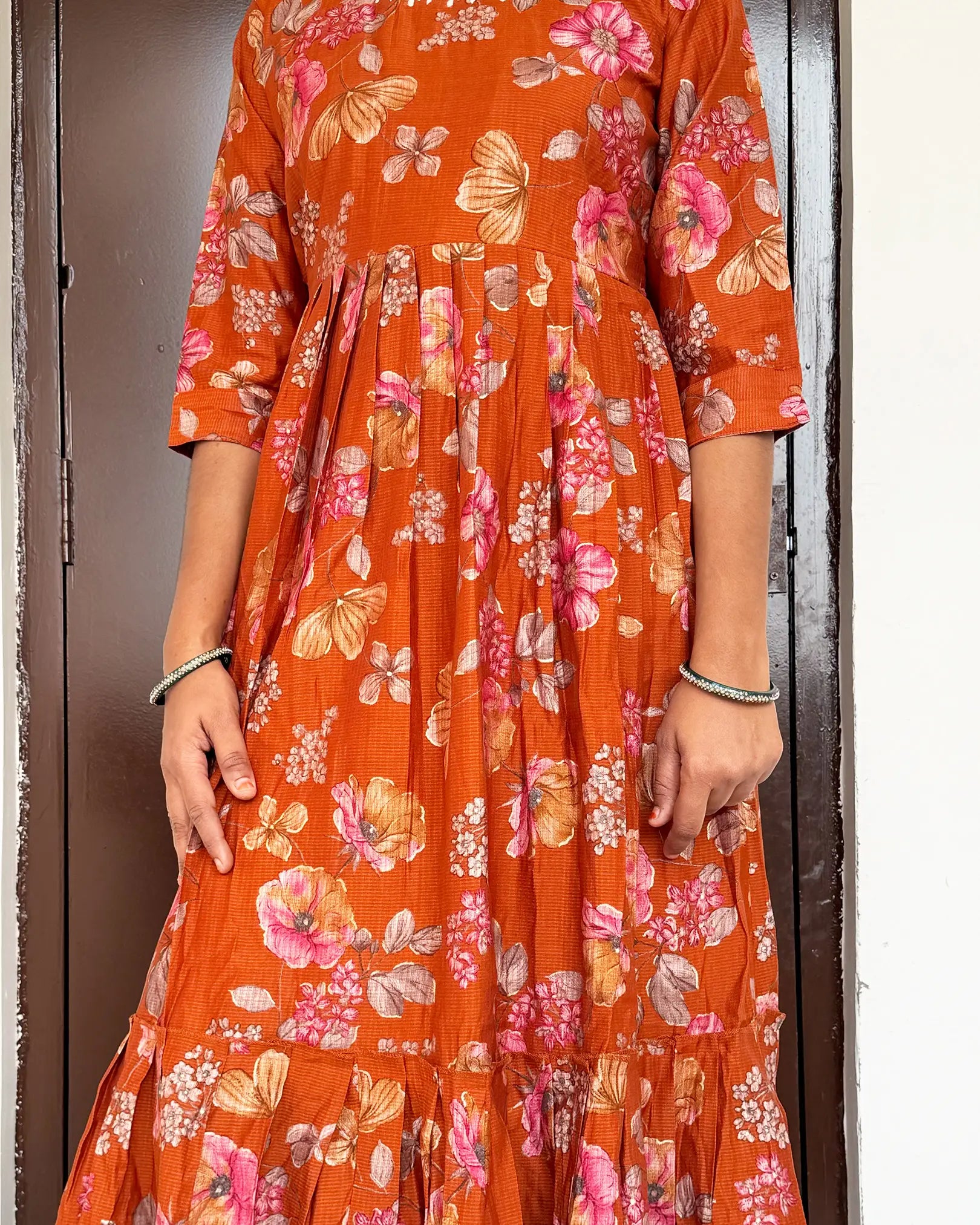 Rust Orange Vatican Gown