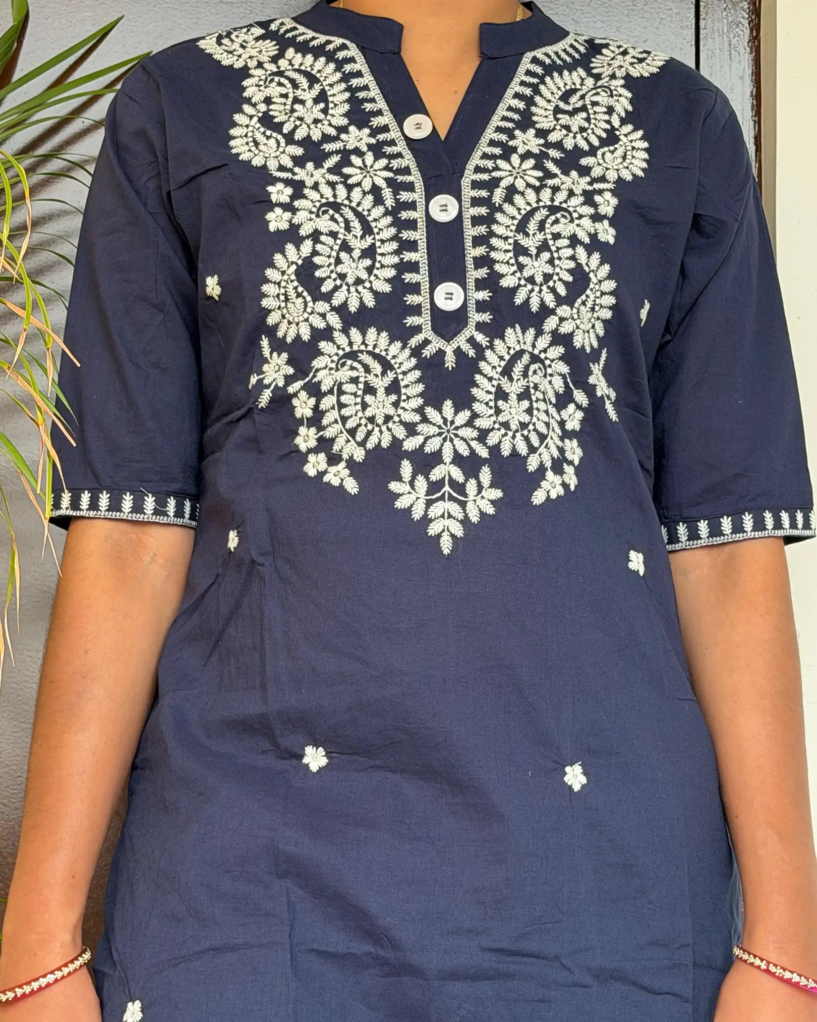 Navy blue Cotton Co-Ord Set