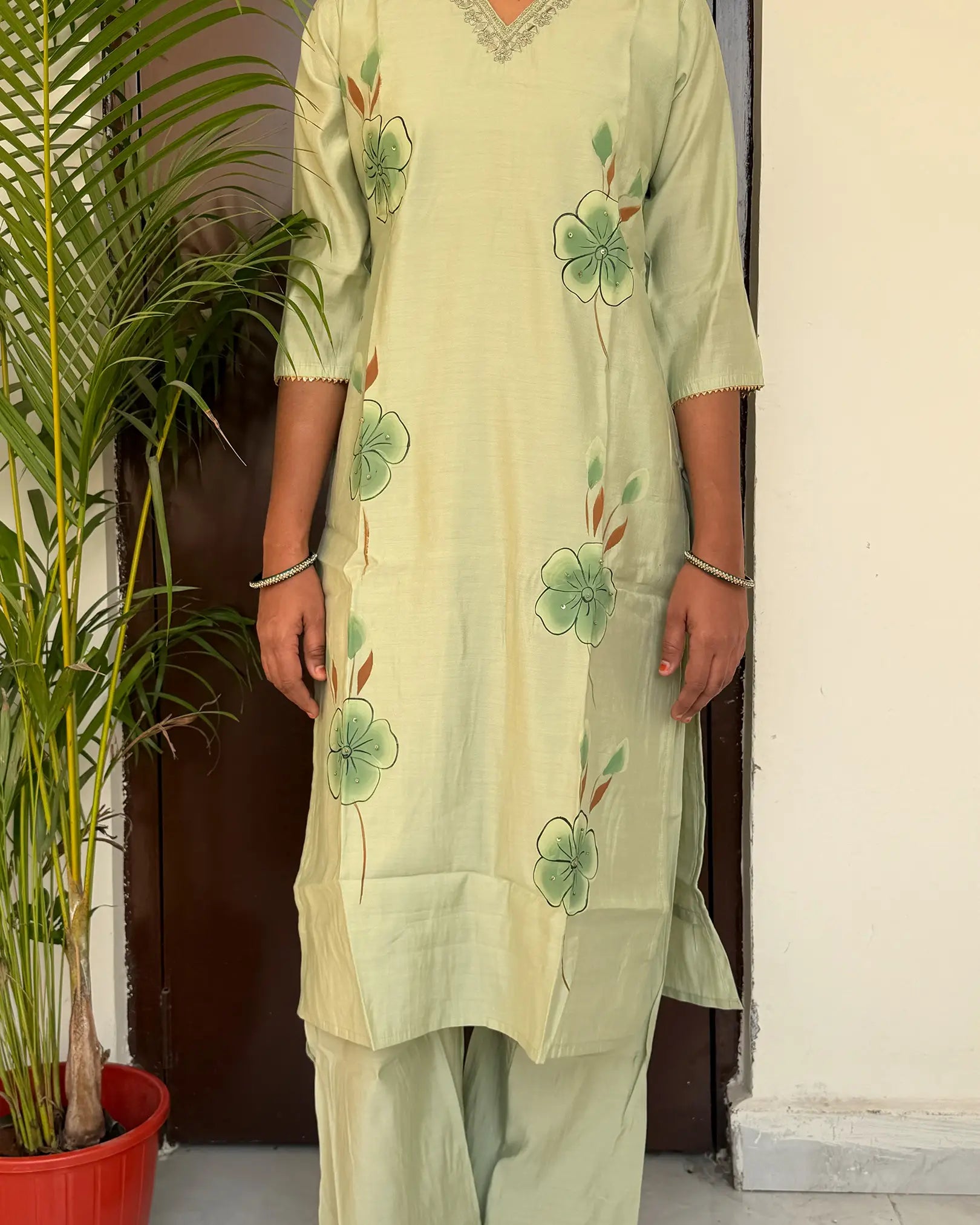 Pista Green Printed Trio